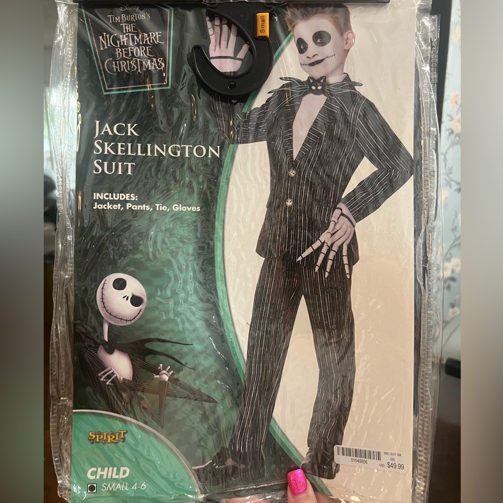 Spirit Jack Skellington Kids Costume - Black and White Stripes